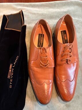 Steven Alan Tan Leather Wingtip Oxfords